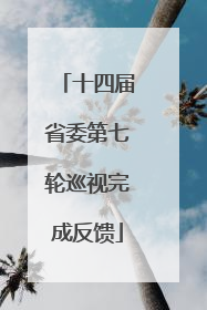 十四届省委第七轮巡视完成反馈
