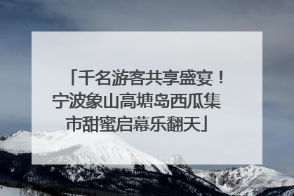 千名游客共享盛宴！宁波象山高塘岛西瓜集市甜蜜启幕乐翻天