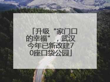 升级“家门口的幸福”，武汉今年已新改建70座口袋公园
