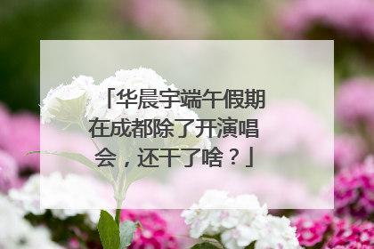 华晨宇端午假期在成都除了开演唱会，还干了啥？
