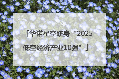 华诺星空跻身“2025低空经济产业10强”