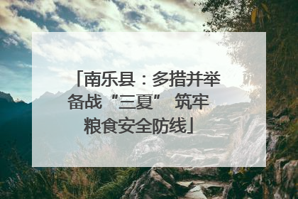 南乐县：多措并举备战“三夏” 筑牢粮食安全防线