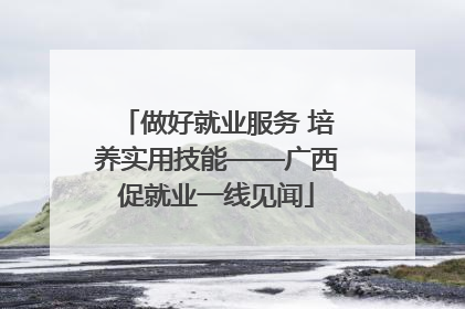 做好就业服务 培养实用技能——广西促就业一线见闻