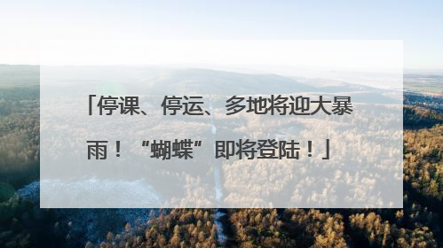 停课、停运、多地将迎大暴雨！“蝴蝶”即将登陆！