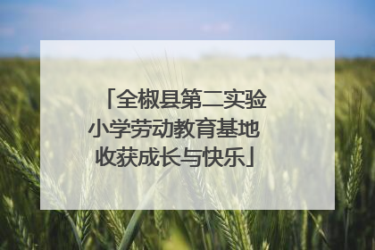 全椒县第二实验小学劳动教育基地收获成长与快乐