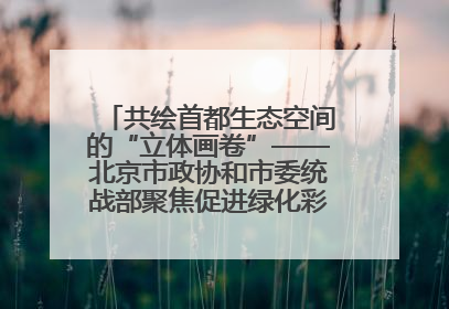 共绘首都生态空间的“立体画卷”——北京市政协和市委统战部聚焦促进绿化彩化美化生态空间建设联合协商议政