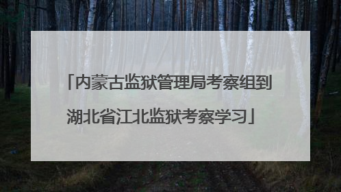 内蒙古监狱管理局考察组到湖北省江北监狱考察学习
