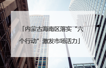 内蒙古海南区落实“六个行动”激发市场活力
