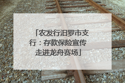 农发行汨罗市支行：存款保险宣传走进龙舟赛场