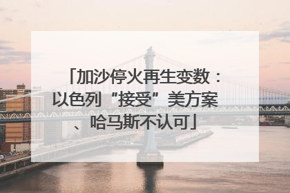 加沙停火再生变数：以色列“接受”美方案、哈马斯不认可