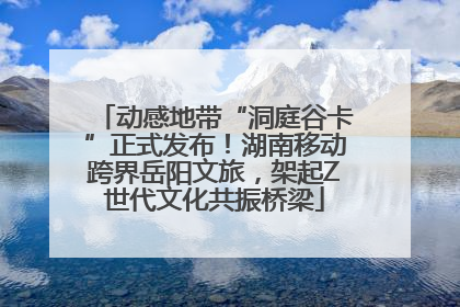 动感地带“洞庭谷卡”正式发布！湖南移动跨界岳阳文旅，架起Z世代文化共振桥梁