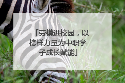 劳模进校园，以榜样力量为中职学子成长赋能