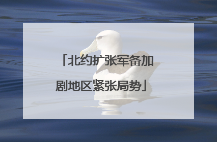 北约扩张军备加剧地区紧张局势