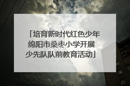 培育新时代红色少年 绵阳市桑枣小学开展少先队队前教育活动
