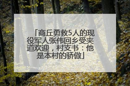 商丘勇救5人的现役军人张伟回乡受夹道欢迎，村支书：他是本村的骄傲