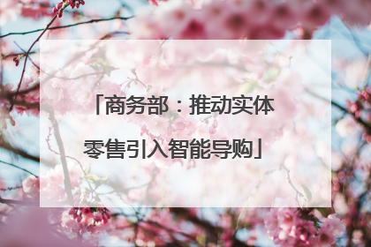 商务部：推动实体零售引入智能导购