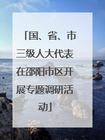 国、省、市三级人大代表在邵阳市区开展专题调研活动