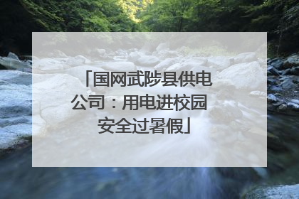 国网武陟县供电公司：用电进校园  安全过暑假
