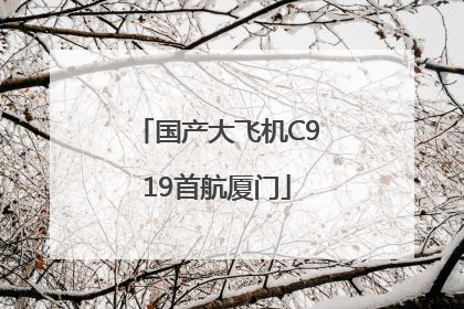 国产大飞机C919首航厦门