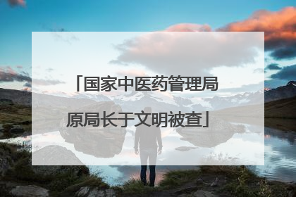 国家中医药管理局原局长于文明被查