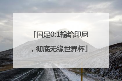 国足0:1输给印尼，彻底无缘世界杯