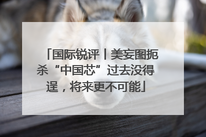 国际锐评丨美妄图扼杀“中国芯”过去没得逞，将来更不可能