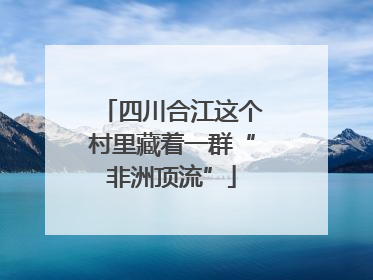 四川合江这个村里藏着一群“非洲顶流”