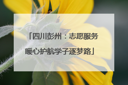 四川彭州：志愿服务暖心护航学子逐梦路