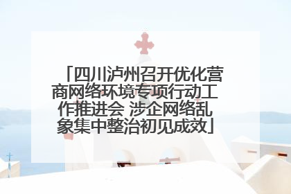 四川泸州召开优化营商网络环境专项行动工作推进会 涉企网络乱象集中整治初见成效