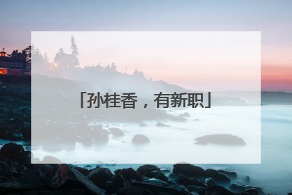 孙桂香，有新职