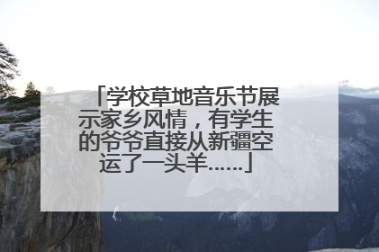 学校草地音乐节展示家乡风情，有学生的爷爷直接从新疆空运了一头羊……
