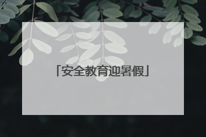 安全教育迎暑假