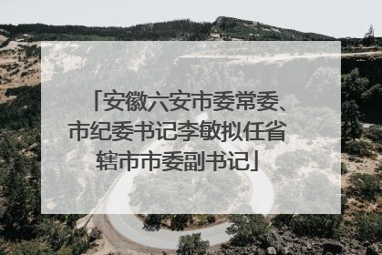 安徽六安市委常委、市纪委书记李敏拟任省辖市市委副书记
