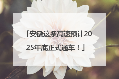 安徽这条高速预计2025年底正式通车！