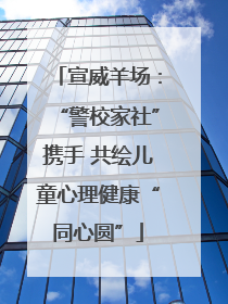 宣威羊场：“警校家社”携手 共绘儿童心理健康“同心圆”