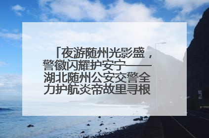 夜游随州光影盛，警徽闪耀护安宁——湖北随州公安交警全力护航炎帝故里寻根节夜游活动侧记