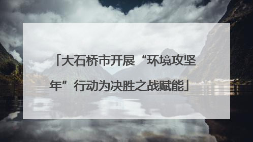 大石桥市开展“环境攻坚年”行动为决胜之战赋能