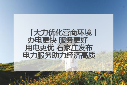 大力优化营商环境丨办电更快 服务更好 用电更优 石家庄发布电力服务助力经济高质量发展八项措施