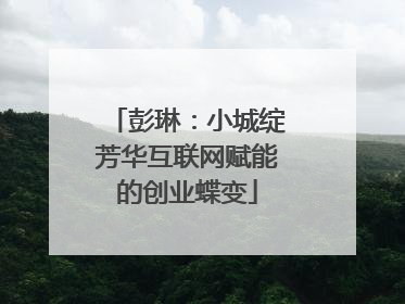 彭琳：小城绽芳华互联网赋能的创业蝶变
