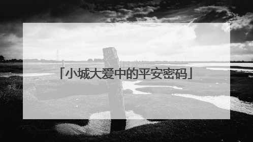 小城大爱中的平安密码