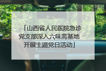 山西省人民医院急诊党支部深入六味斋基地开展主题党日活动
