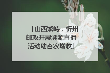 山西繁峙：忻州邮政开展溯源直播活动助杏农增收