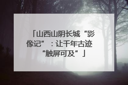 山西山阴长城“影像记”：让千年古迹“触屏可及”