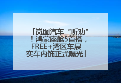 岚图汽车“听劝”！鸿蒙座舱5首搭，FREE+湾区车展实车内饰正式曝光