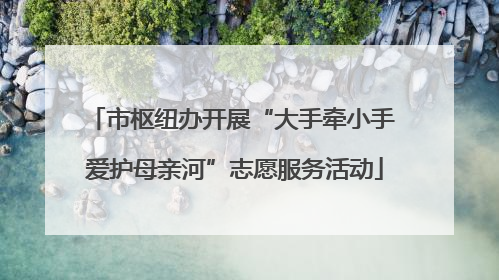 市枢纽办开展“大手牵小手 爱护母亲河”志愿服务活动