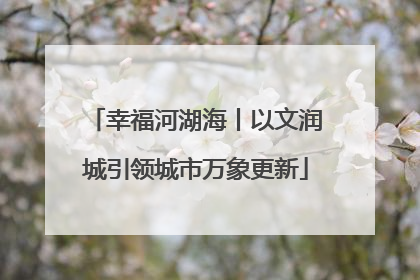 幸福河湖海丨以文润城引领城市万象更新
