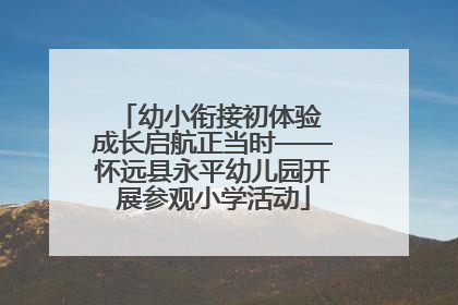 幼小衔接初体验 成长启航正当时——怀远县永平幼儿园开展参观小学活动