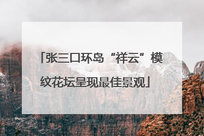 张三口环岛“祥云”模纹花坛呈现最佳景观