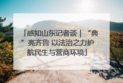 感知山东记者谈｜“典”亮齐鲁 以法治之力护航民生与营商环境
