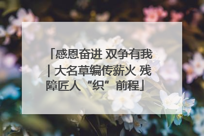 感恩奋进 双争有我｜大名草编传薪火 残障匠人“织”前程